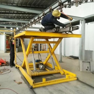 Type ascenseur fait sur commande de fourchette de ciseaux de ciseaux de marchandises de Tableau de travail de levage hydraulique de 12000kg