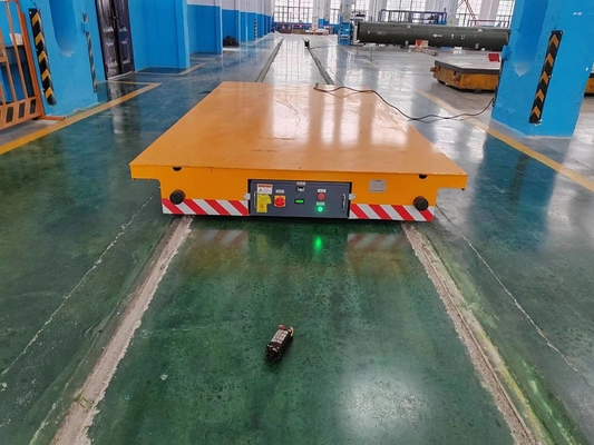 Charges lourdes jaunes chariot à piles de transfert de 100 tonnes pour le véhicule de transport électrique d'industrie sidérurgique