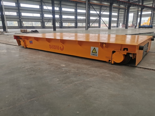 Chariot plat électrique industriel à quatre roues, AC 220V, 10 tonnes, avec motoréducteur