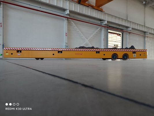 Chariot plat électrique industriel à quatre roues, AC 220V, 10 tonnes, avec motoréducteur