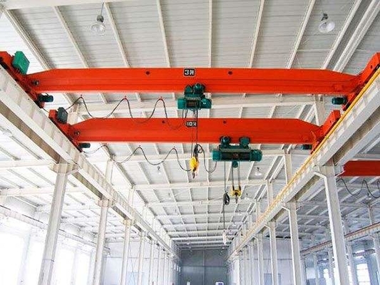 Pont roulant monopoutre avec vitesse de déplacement du chariot de 20 m/min, capacité de 1 à 20 tonnes et hauteur de levage de 6 à 30 mètres